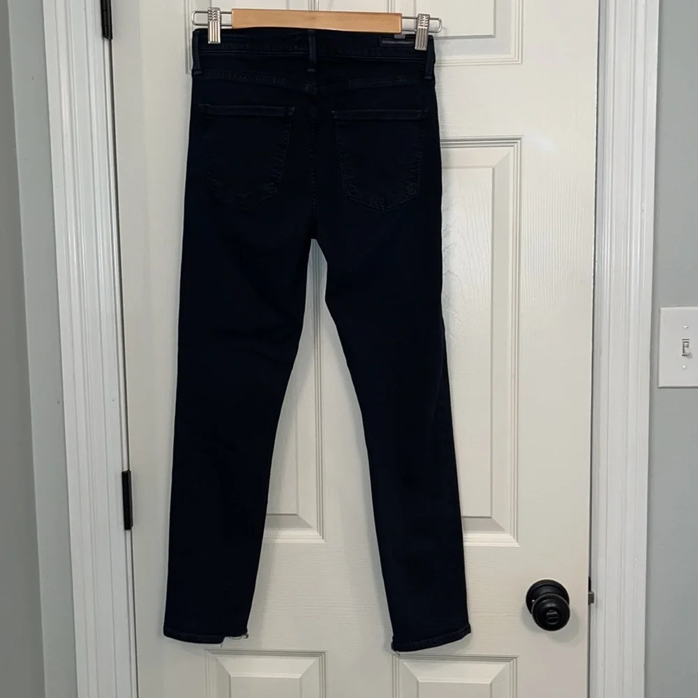 Citizens Of Humanity Women’s Rocket Crop High Rise‎ Dark Wash Skinny Jeans Sz 25